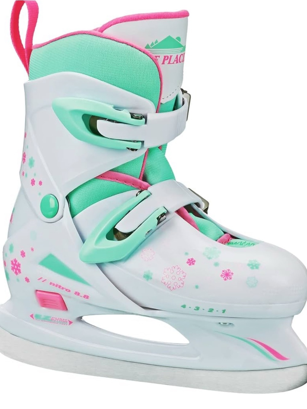 Lake Placid girls Nitro 8.8 Adjustable Ice Skates (Large)